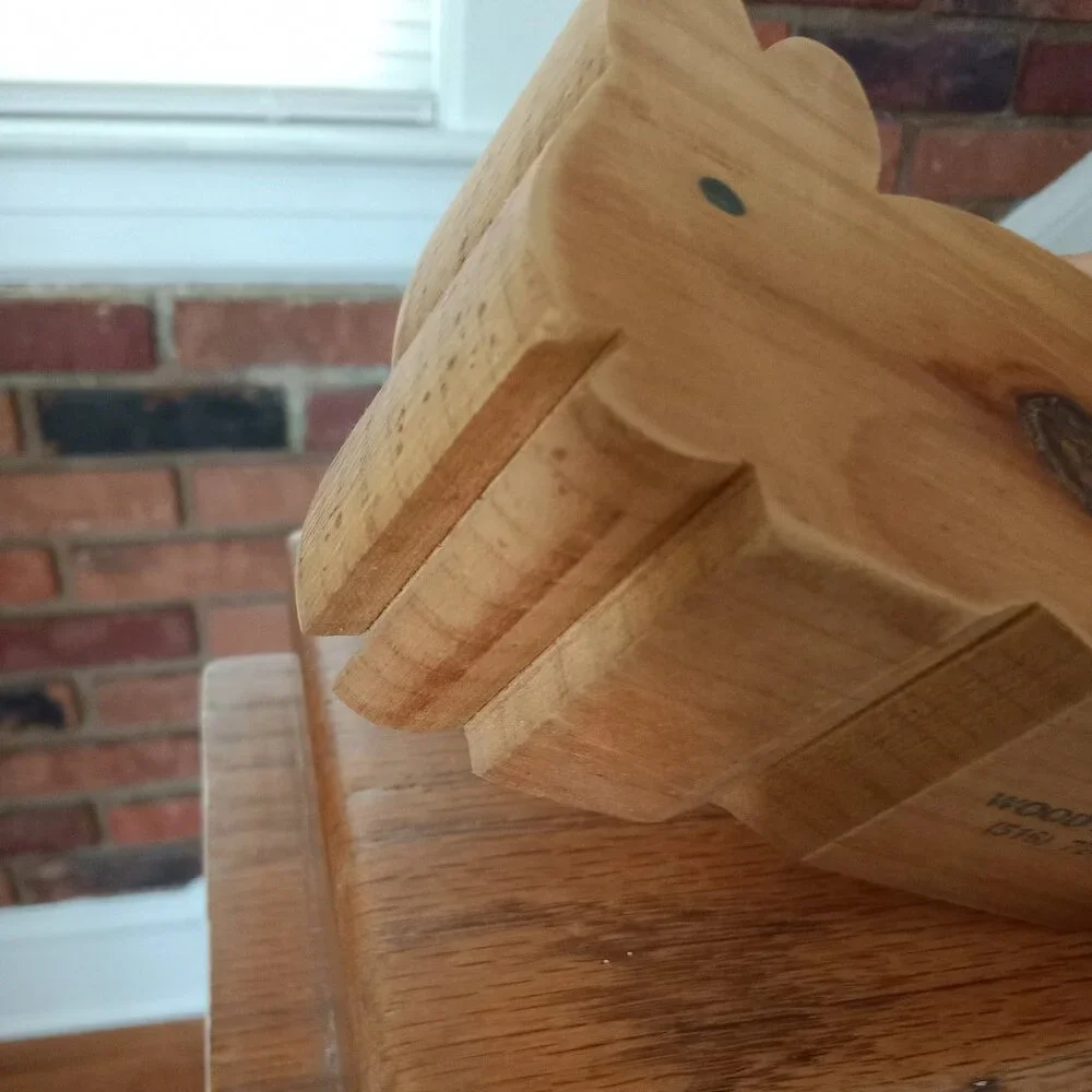 Wood Bunny Pencil Holder